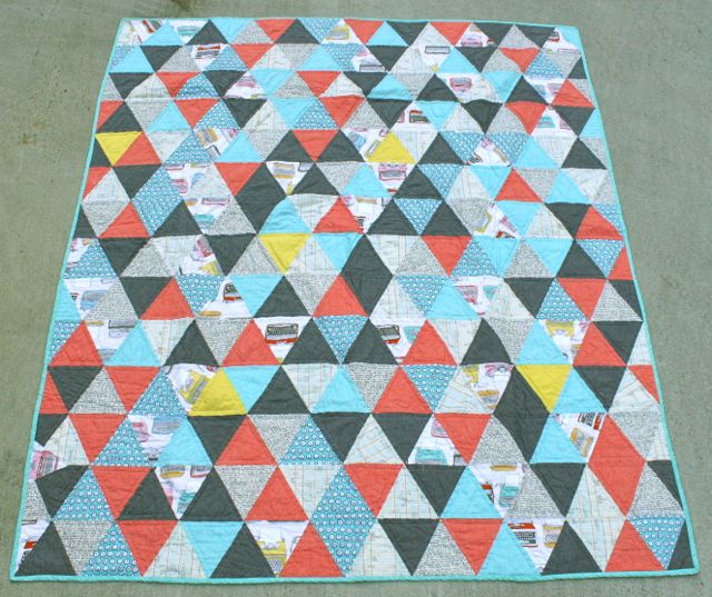 60 Degree Triangle Quilt Whipstitch