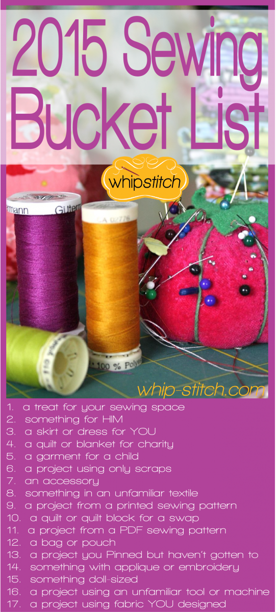 sewing bucket list 2015