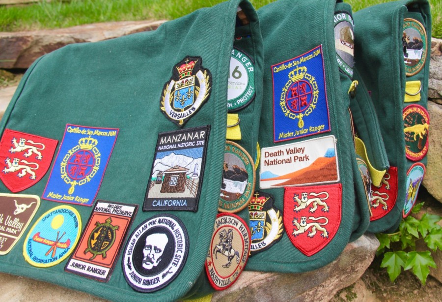 junior ranger backpacks with patches and pins