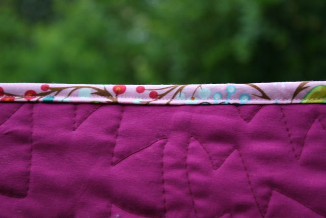 rainy quilt binding