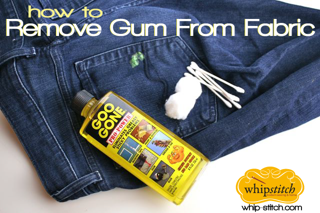 how to remove gum from fabric with goo gone