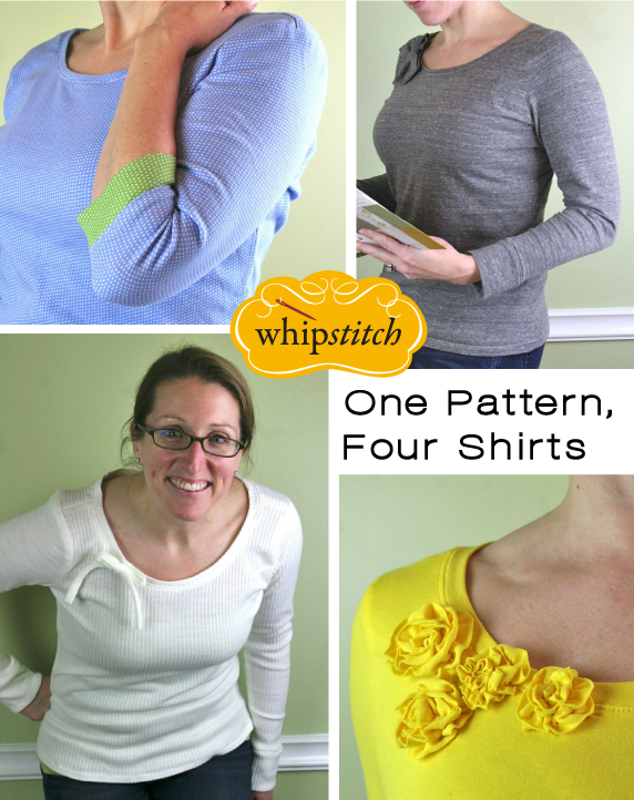 four shirts one pattern whipstitch