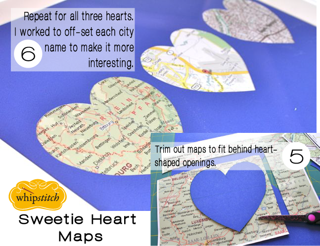 how to create a heart filled map frame