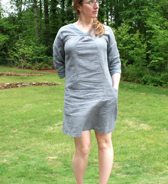 cappuccino dress in chambray