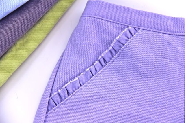 denim pocket closeup