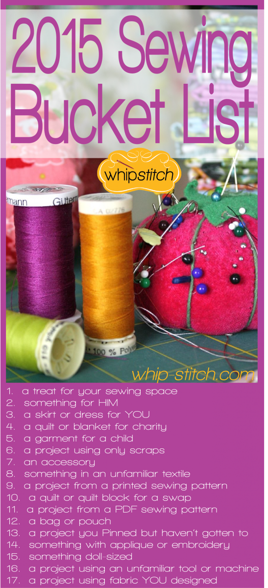 sewing bucket list 2015