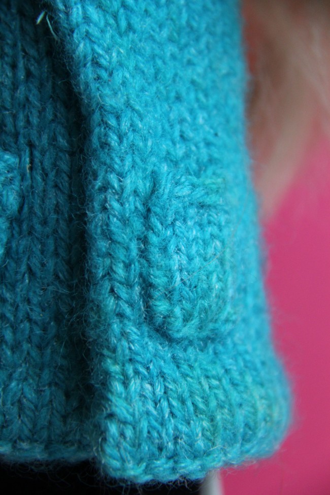 barbie handknit detail
