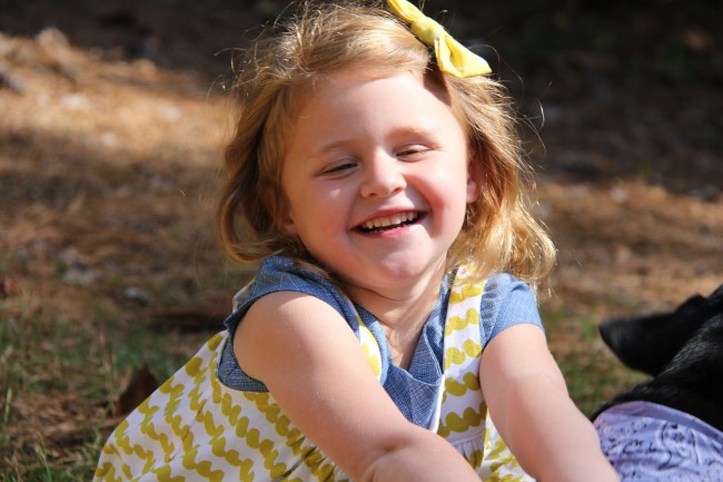 easter hair bow and pinafore