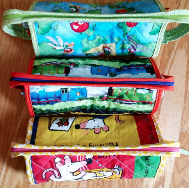 sew together bag as school pencil pouch