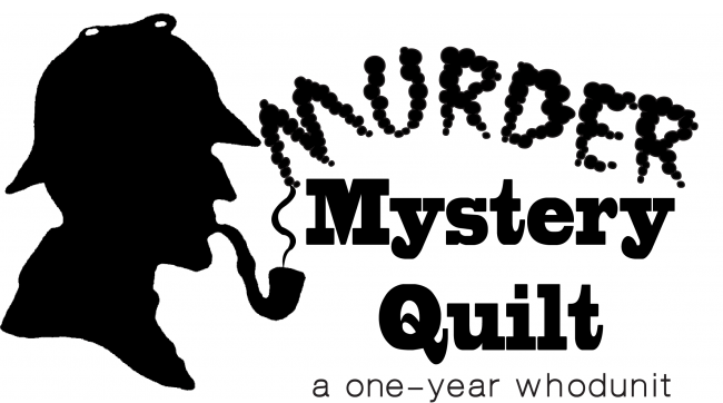 murder mystery quilt logo