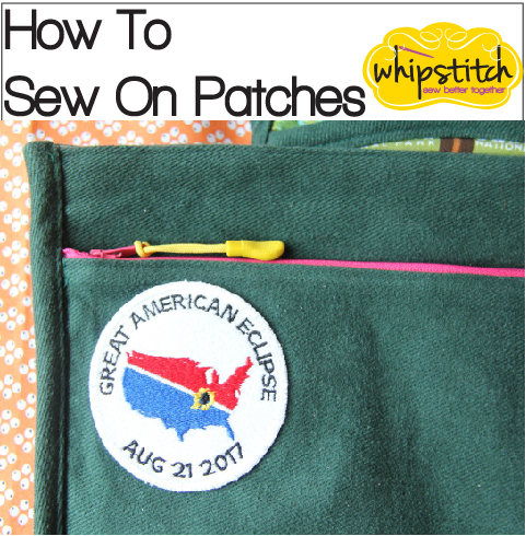 How to Sew On Patches By Machine | Whipstitch