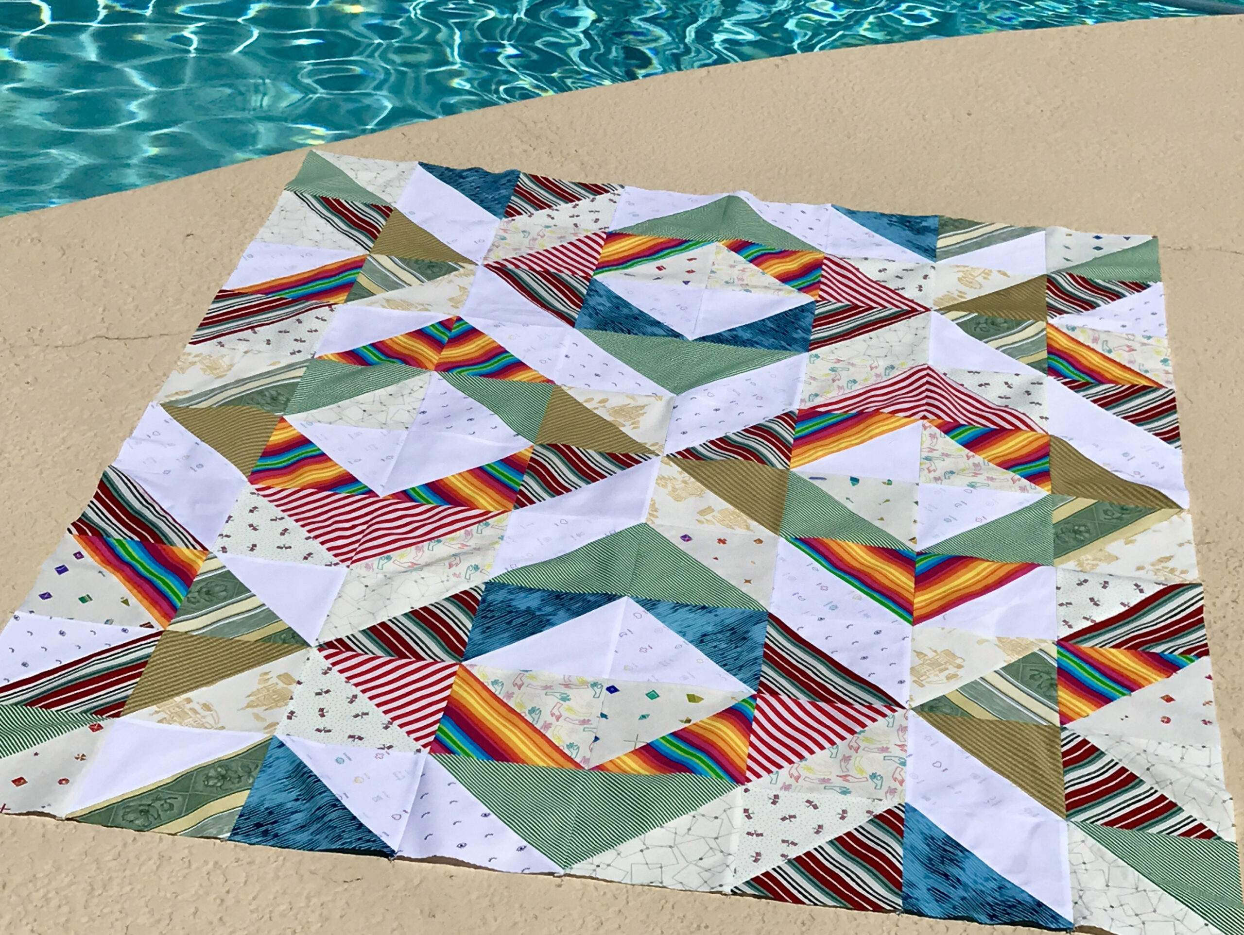 Heather's Half Square Triangle Quilt